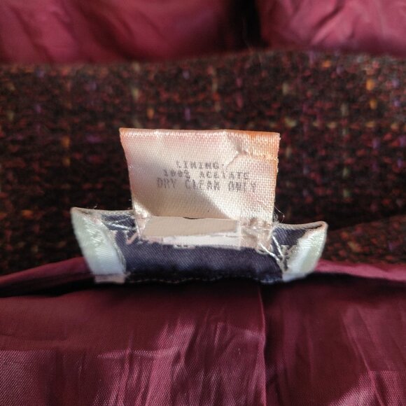 Vintage Burgundy/Red Ann Taylor Tweed Skirt - Picture 8 of 8